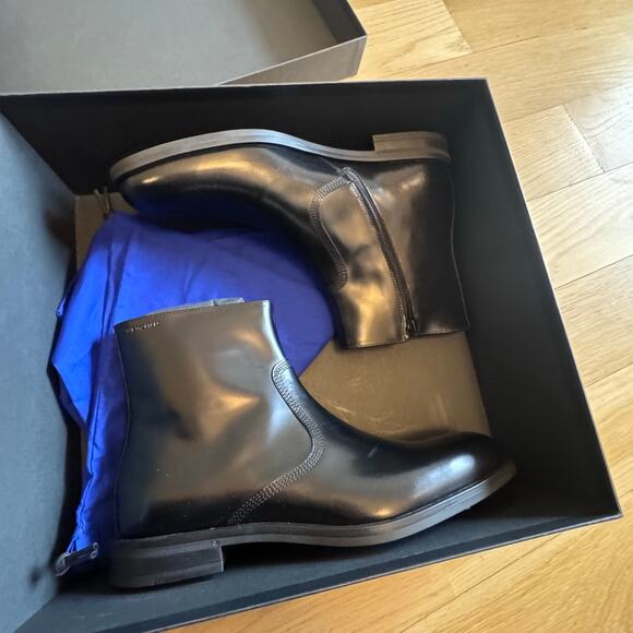 Stuart Weitzman Leather Angel Leather Zip Ankle Boots SJ201 Black Size 10M NWB main image 8